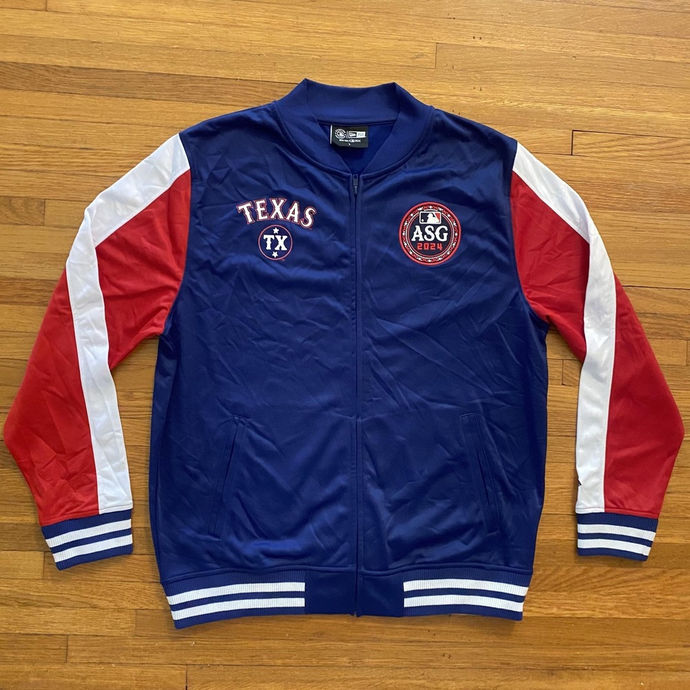 Texas Rangers Jacket Mens Large Blue Red MLB Baseball All Star Game 2024 New Era